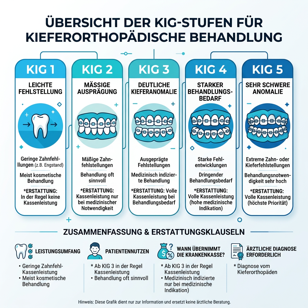 Infografik zu den KIG-Einstufungen und Erstattungssätzen von Beihilfe und PKV