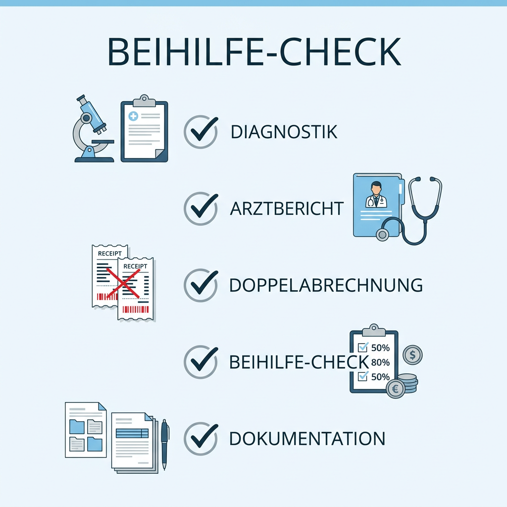 Checkliste zur Vermeidung von Abrechnungsfehlern bei der Beihilfe