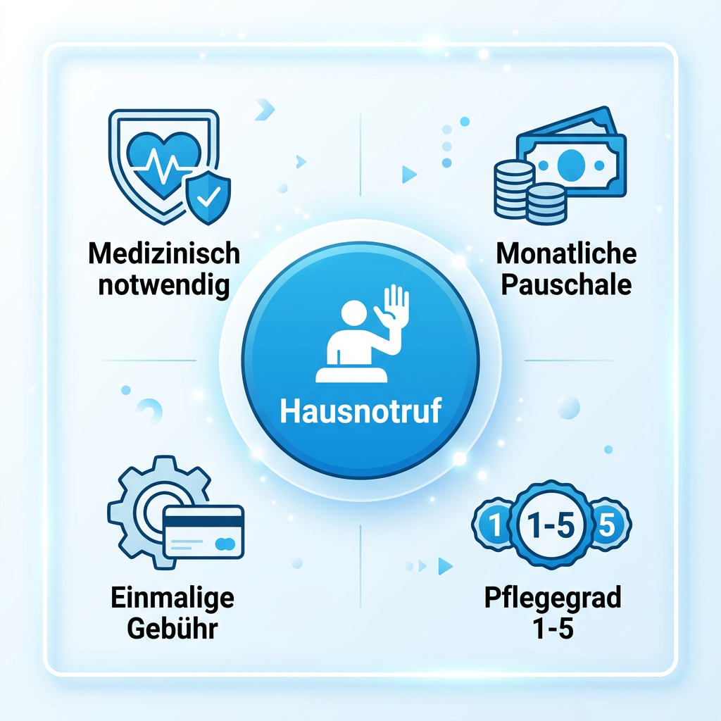 Infografik zu Voraussetzungen für Hausnotruf-Erstattung bei Beamten