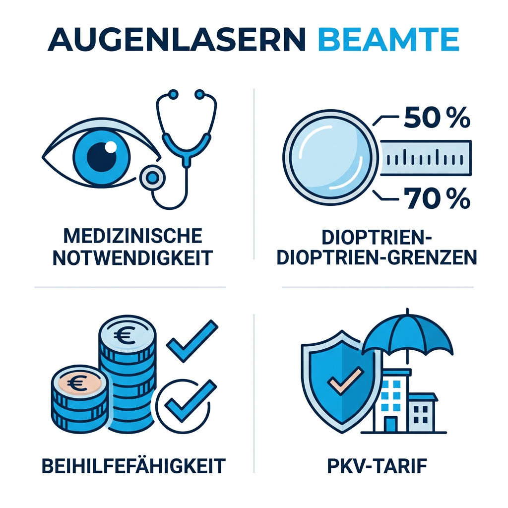Infografik zu Voraussetzungen für die Erstattung von Augen-Lasern