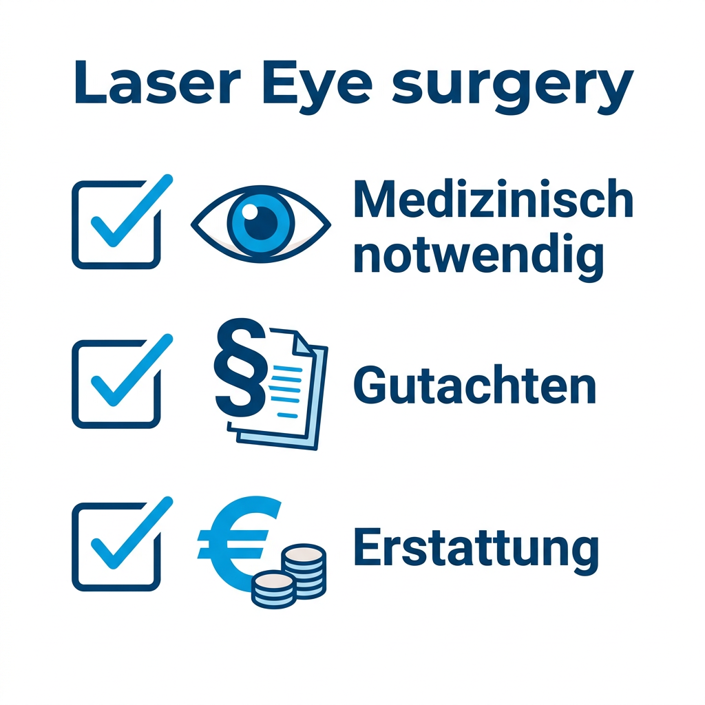 Checkliste für die Erstattung von Augenlaser-Operationen