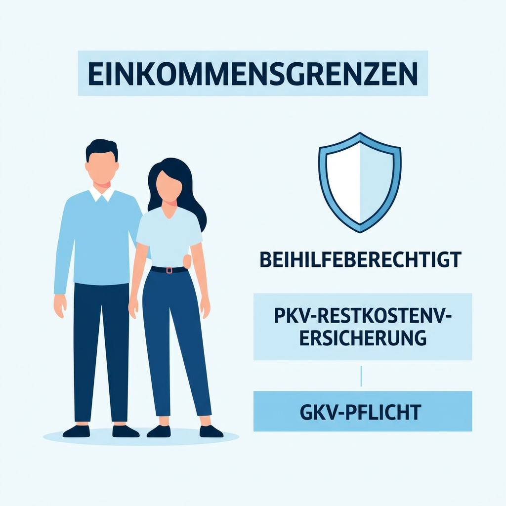 Infografik zur Beihilfeberechtigung für Ehepartner