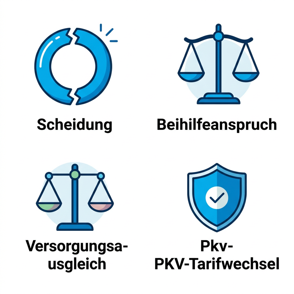 Infografik zum Thema Scheidung und Beamtenversorgung
