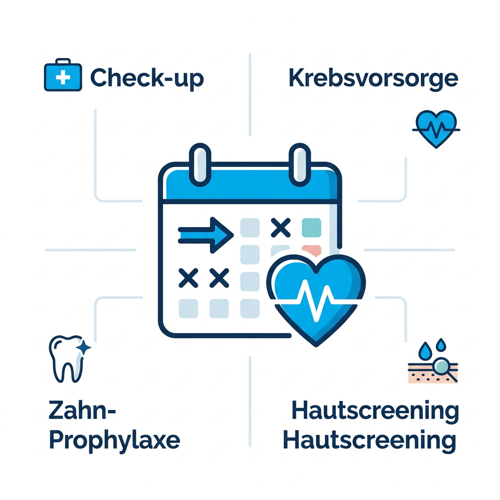 Infografik zu Vorsorgeintervallen für Beamte
