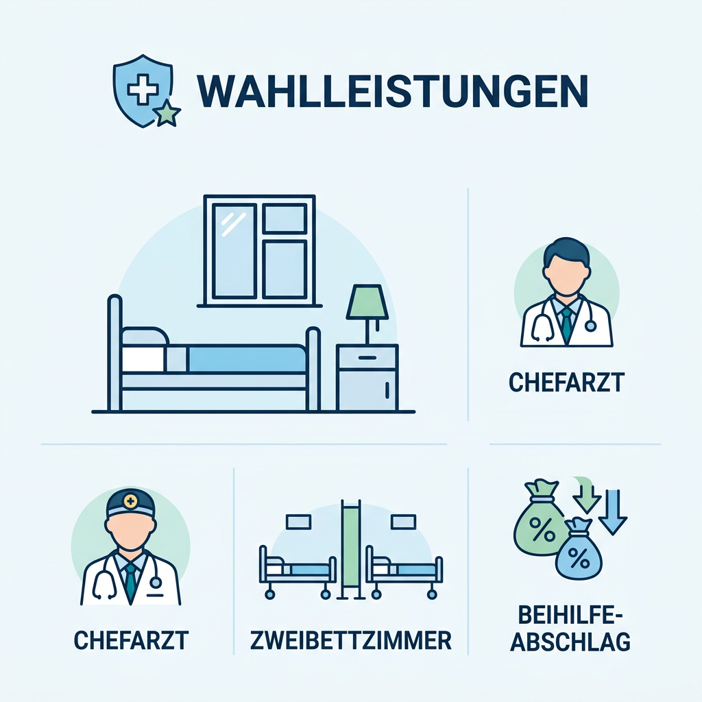 Infografik zu stationären Leistungen für Beamte