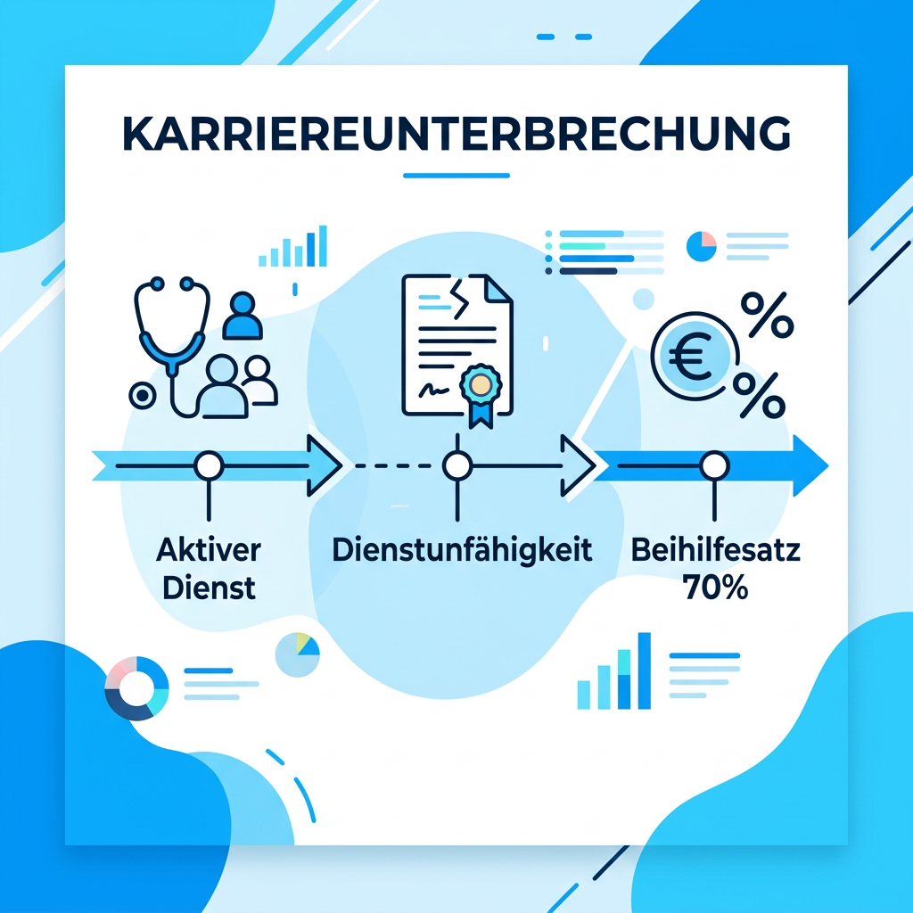 Infografik zum Statuswechsel bei Dienstunfähigkeit