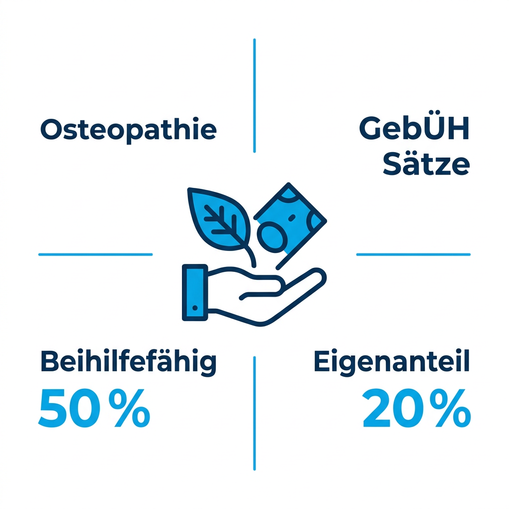 Infografik zur Abrechnung von Heilpraktikerleistungen nach GebüH