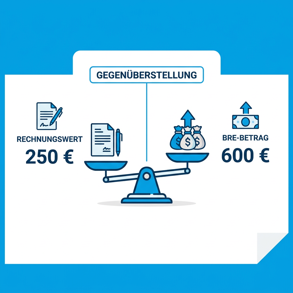 Infografik zum Vergleich von Arztrechnungen und Beitragsrückerstattung