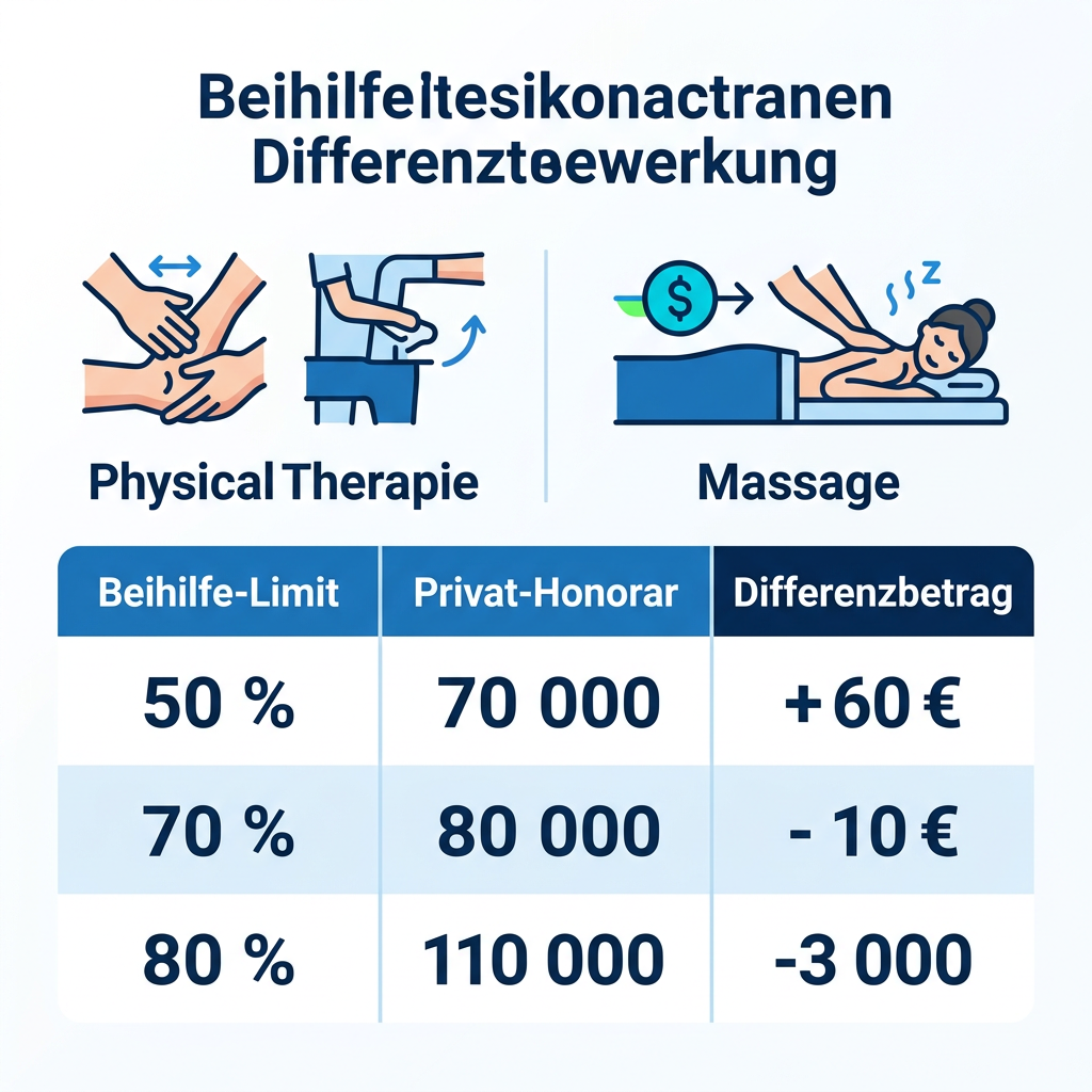 Infografik zu Heilmittel-Höchstsätzen für Beamte