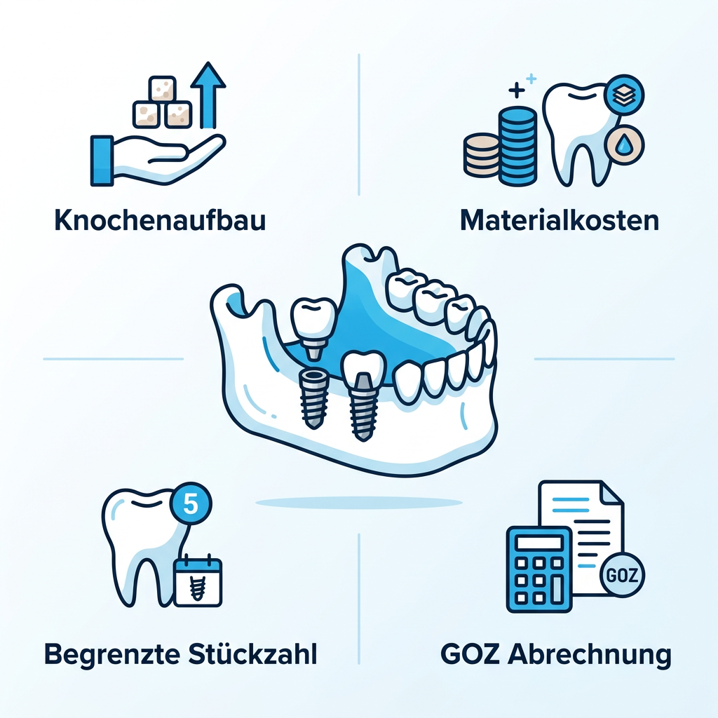 Infografik Zahnersatz und Knochenaufbau Beihilfe