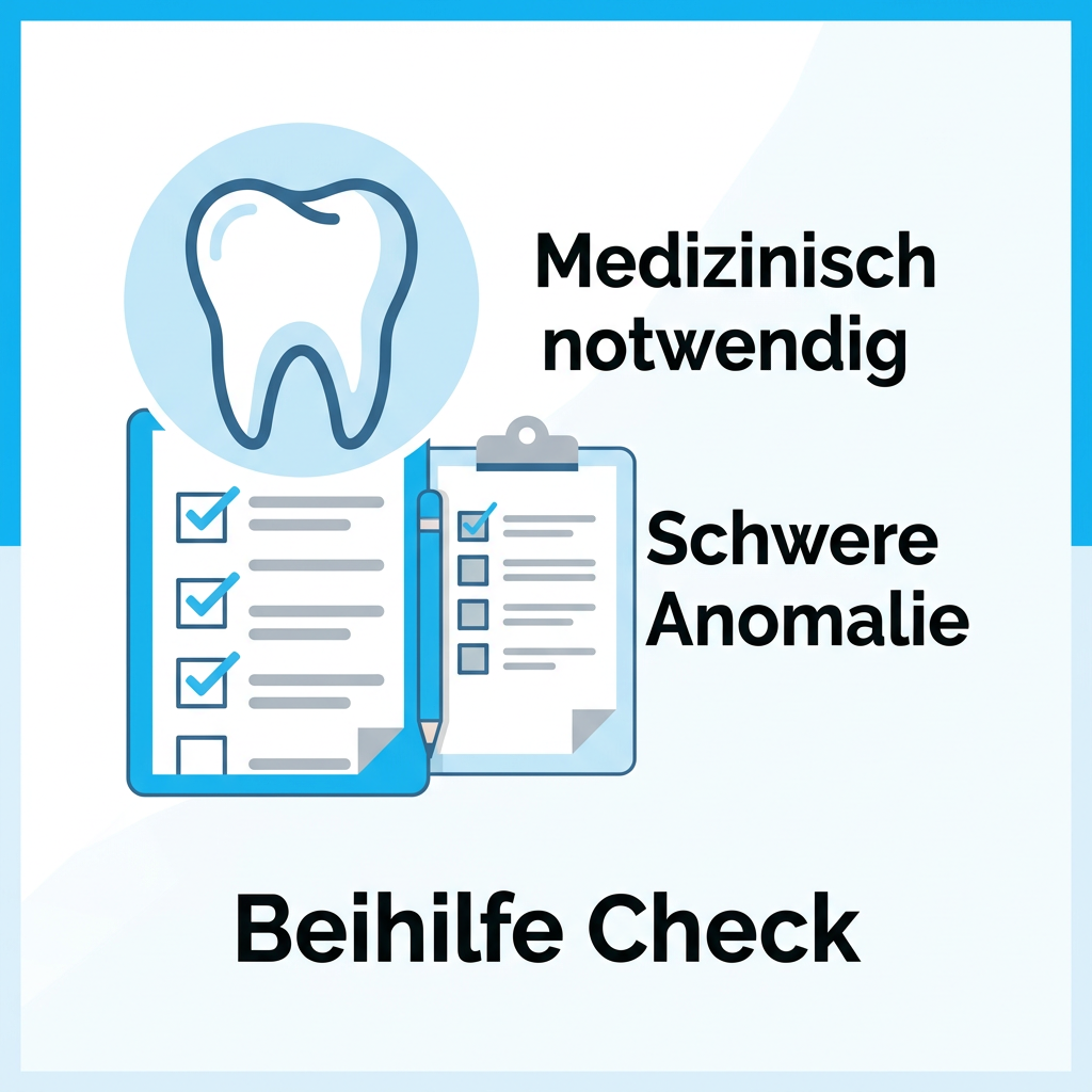 Infografik zu Voraussetzungen der Kieferorthopädie-Erstattung bei Erwachsenen