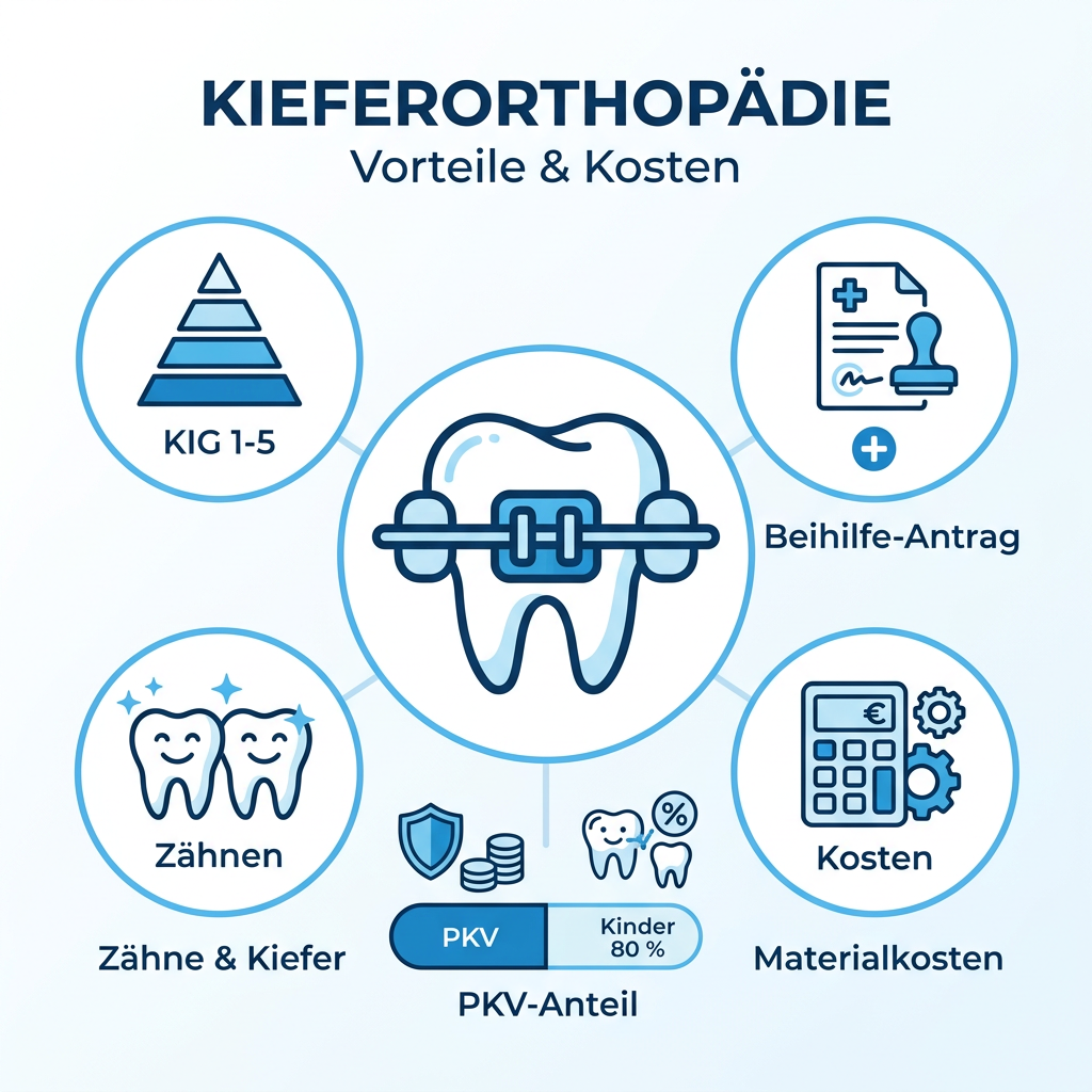 Infografik zur Abrechnung von Kieferorthopädie bei Kindern