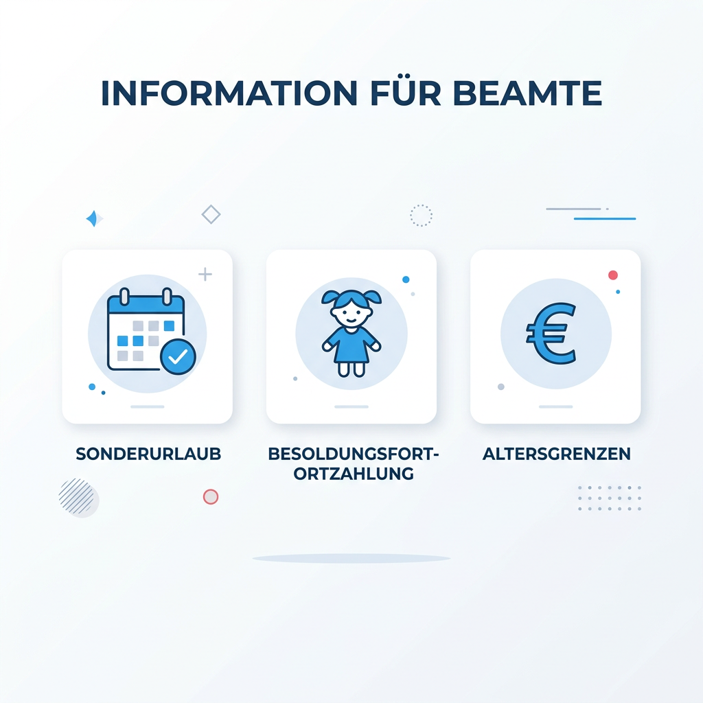 Übersicht über Freistellungstage und Bezügefortzahlung bei kranken Kindern für Beamte
