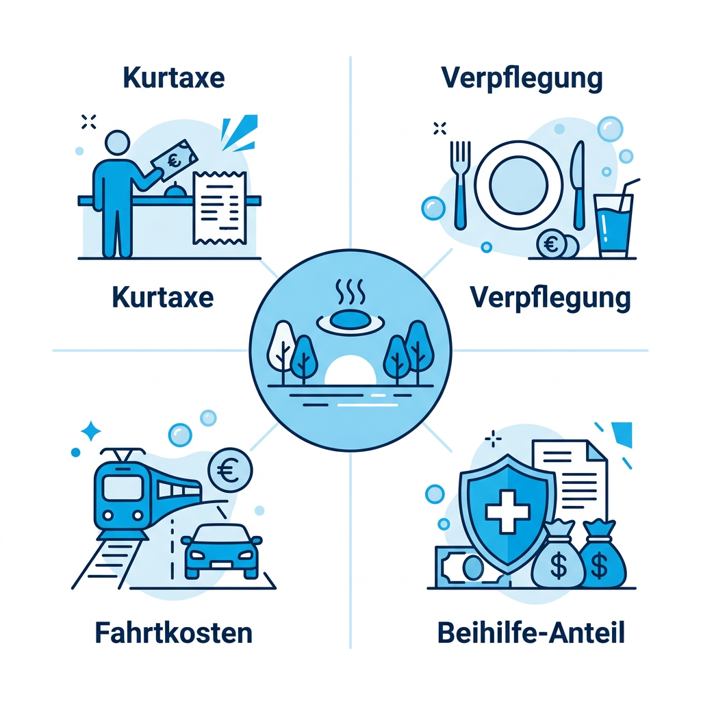 Infografik zu Nebenkosten bei Kuren für Beamte
