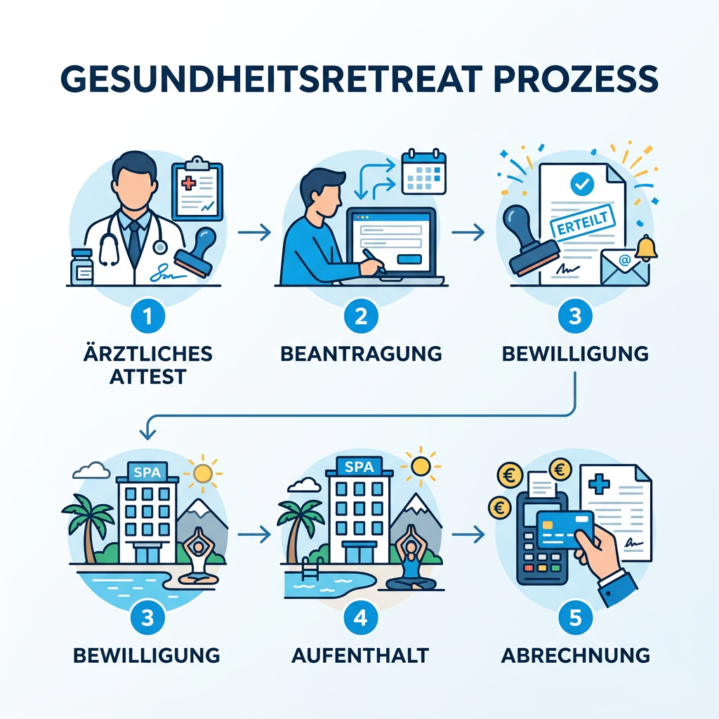 Infografik Ablauf Kurantrag für Beamte