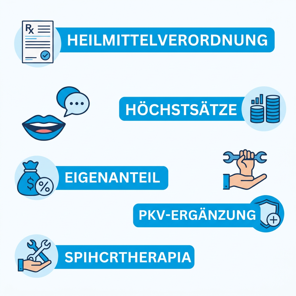 Infografik zur Abrechnung von Logopädie und Ergotherapie