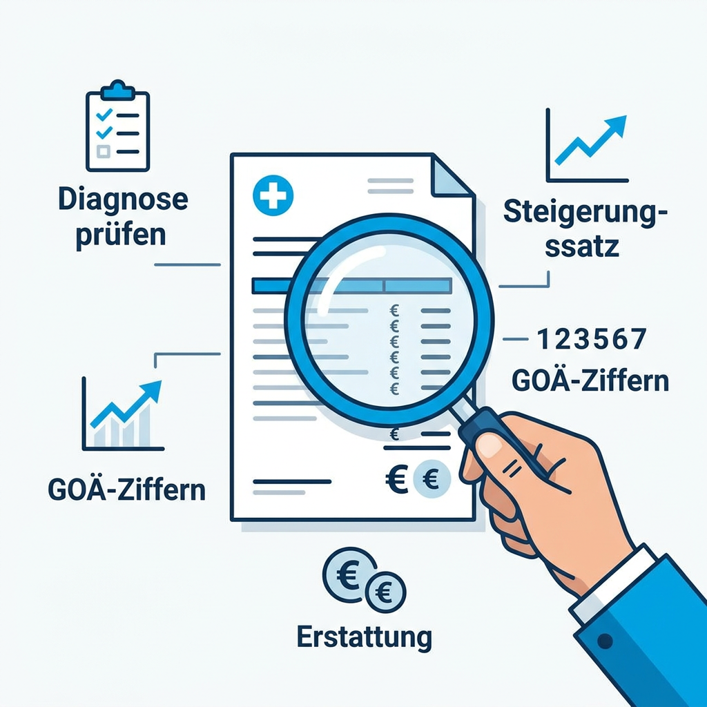 Infografik zum Prozess der Rechnungsprüfung für Beamte