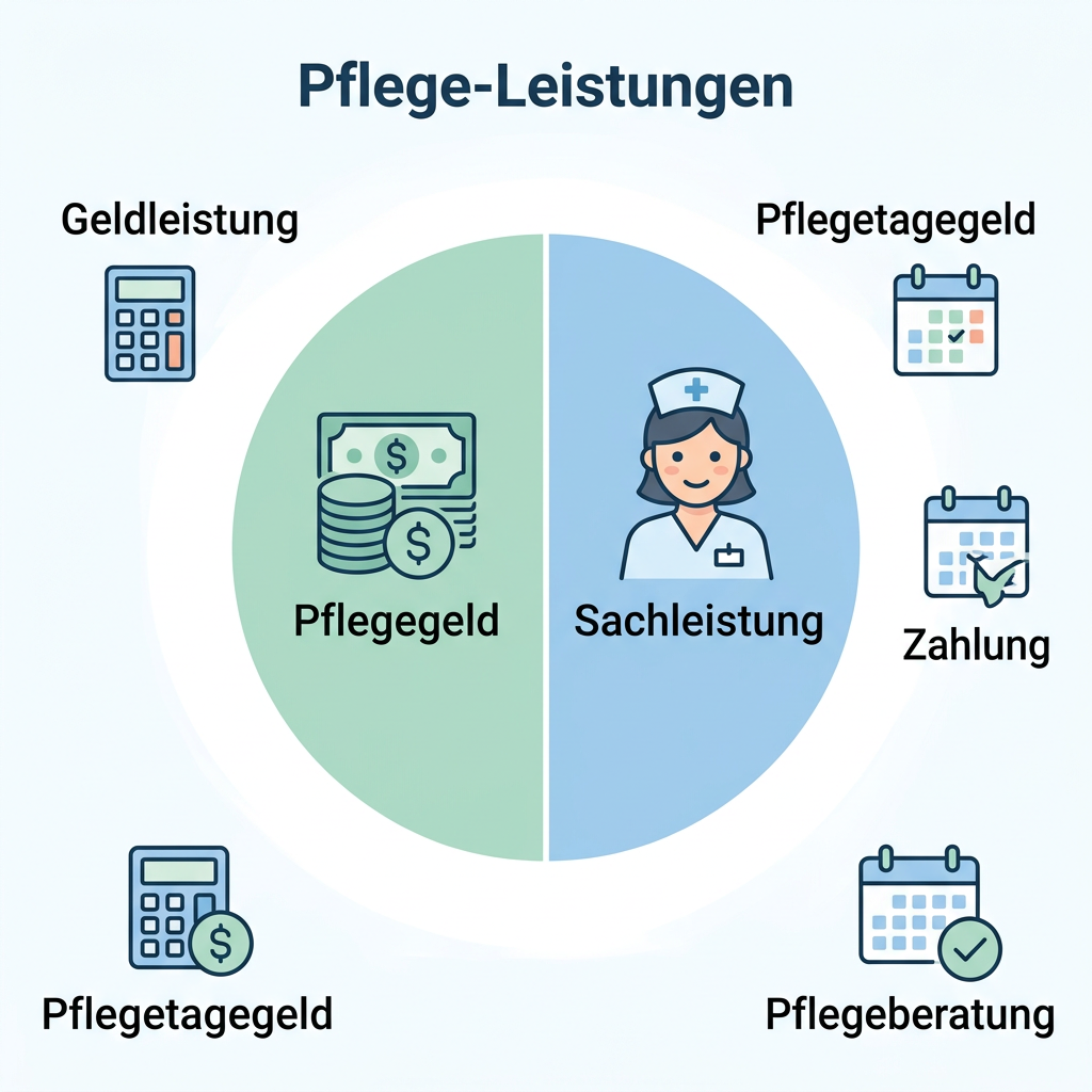 Infografik zur Aufteilung der Kombinationsleistung in der Pflege