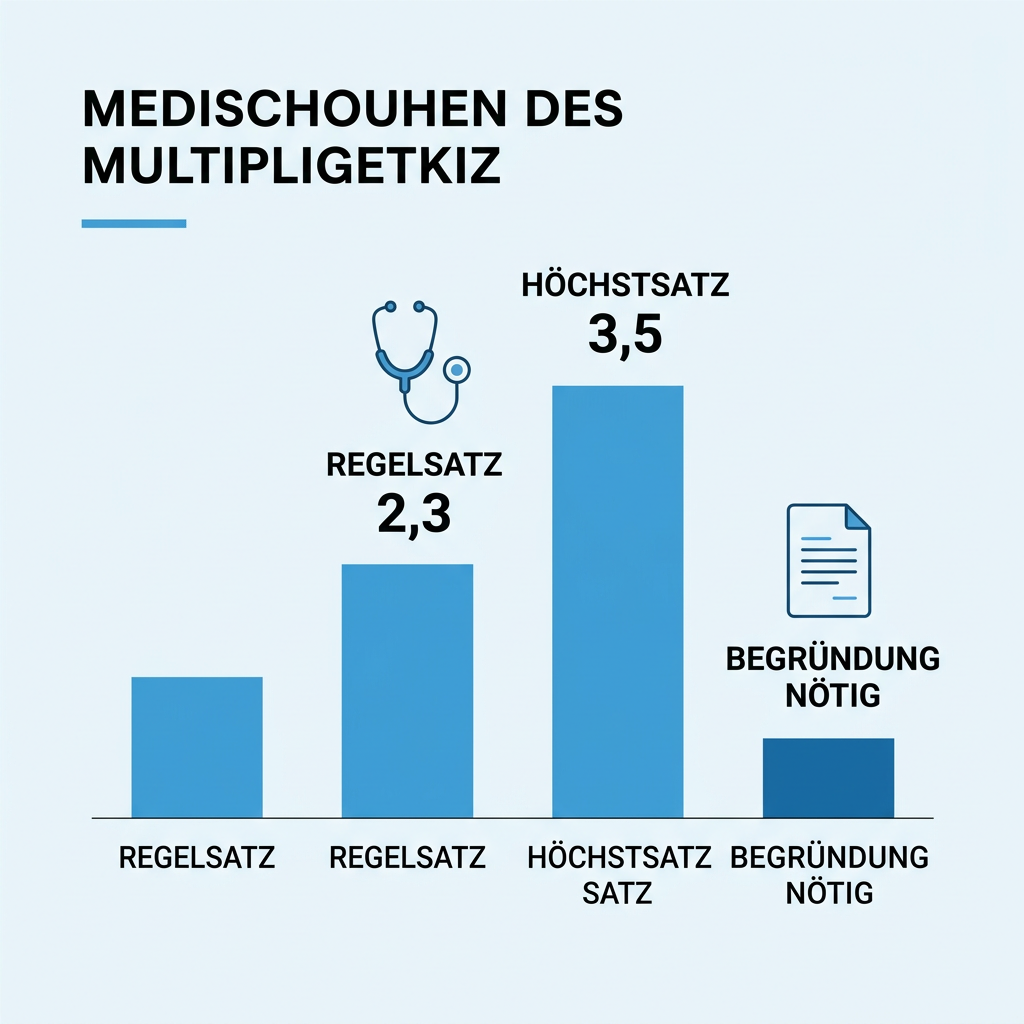 Infografik zu GOÄ-Faktoren für Beamte