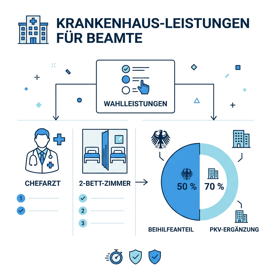 Infografik zu stationären Wahlleistungen für Beamte