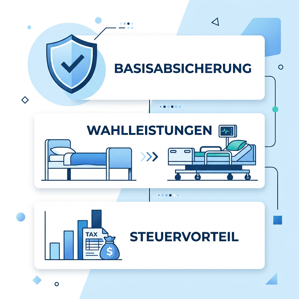 Infografik zur steuerlichen Berücksichtigung von PKV-Beiträgen