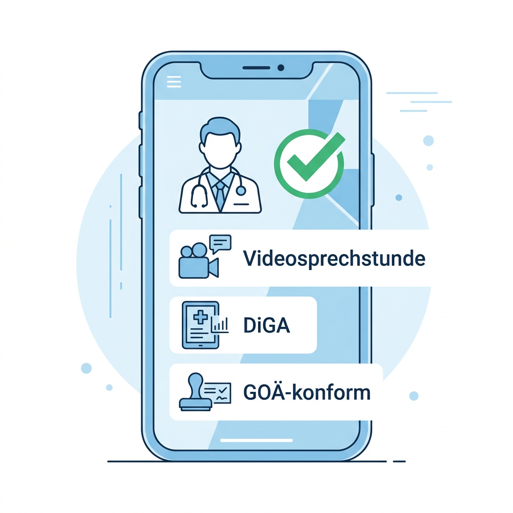 Infografik zur Abrechnung von Telemedizin in der PKV