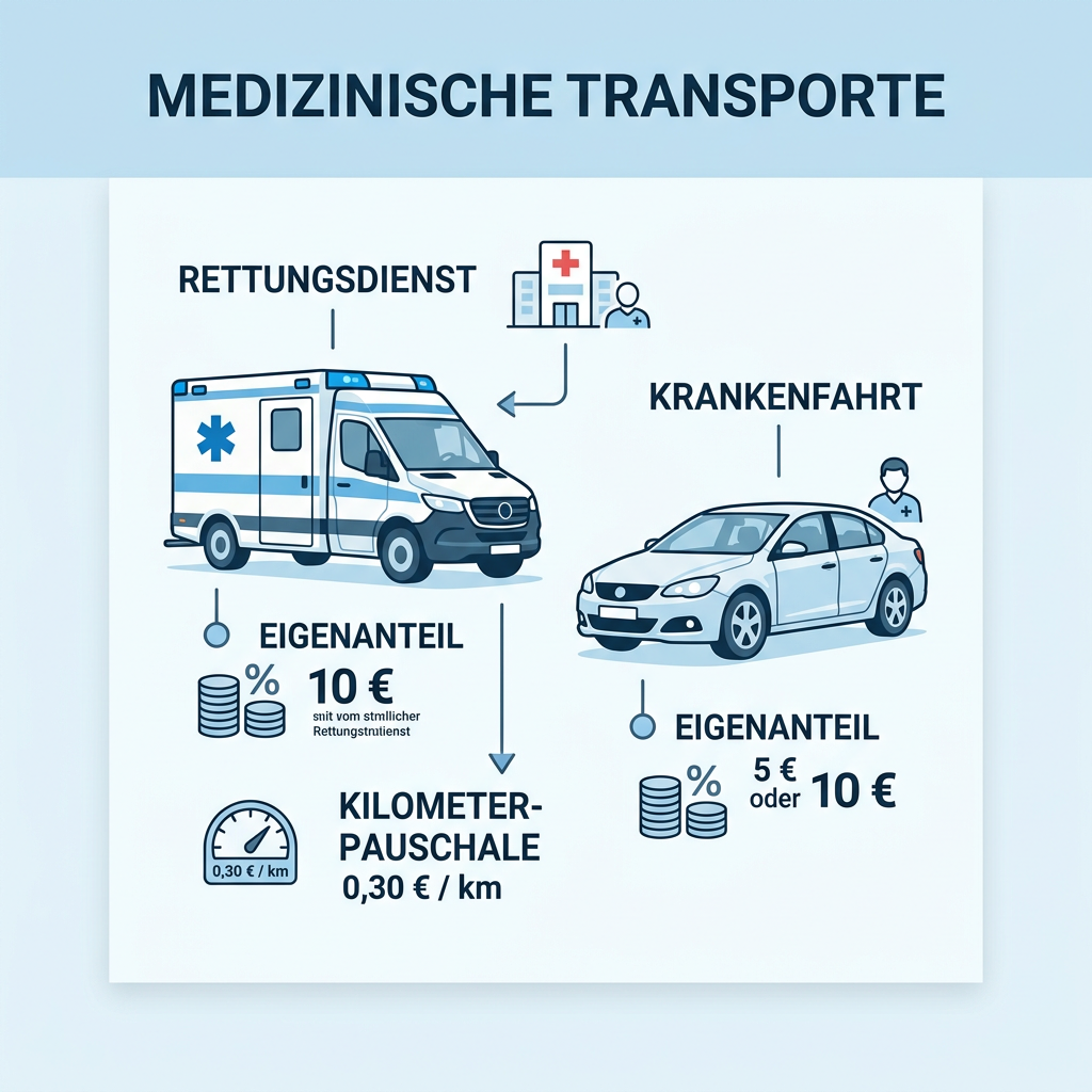 Infografik zu Fahrtkosten und Rettungsdienst für Beamte