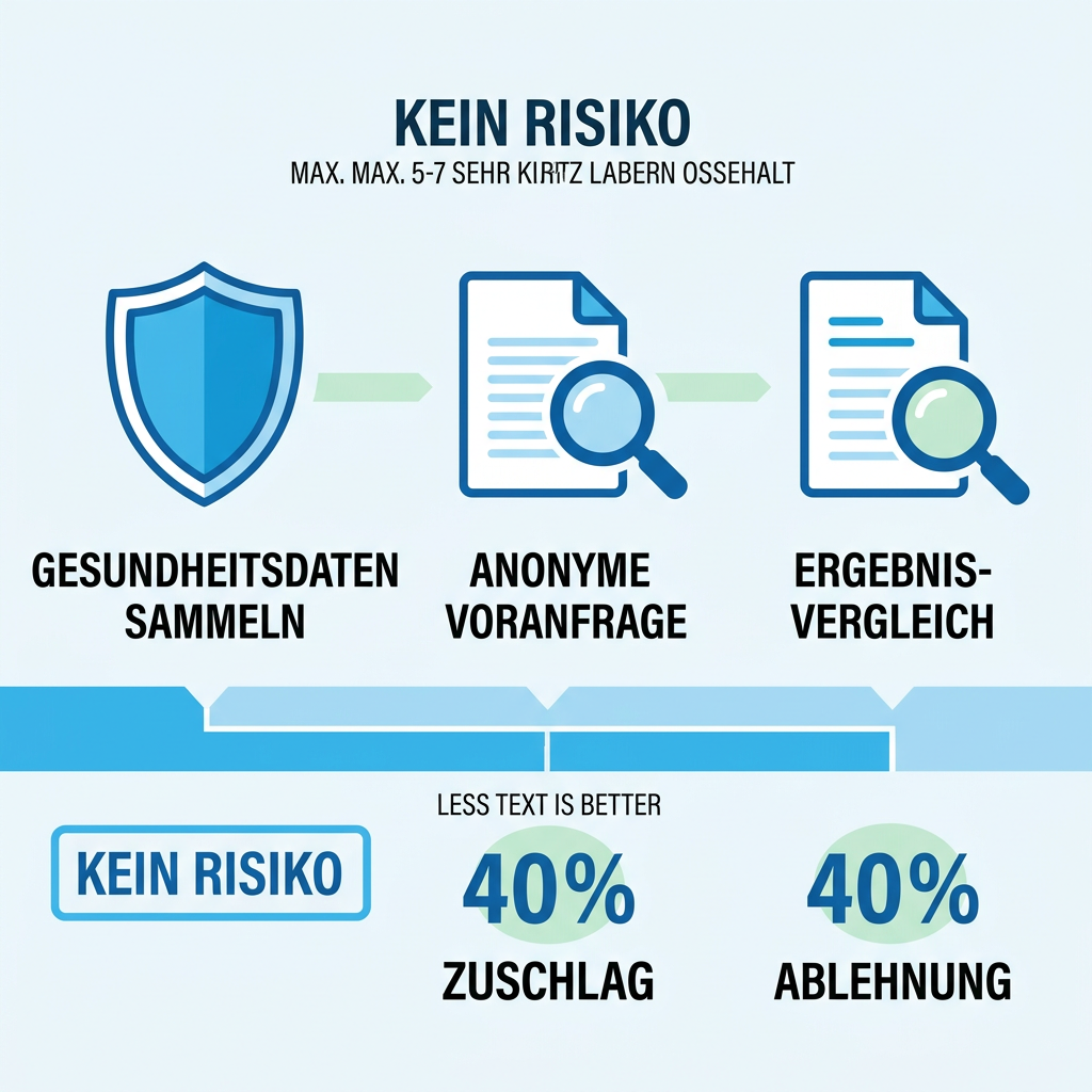 Infografik zum Prozess der anonymen Voranfrage für die PKV