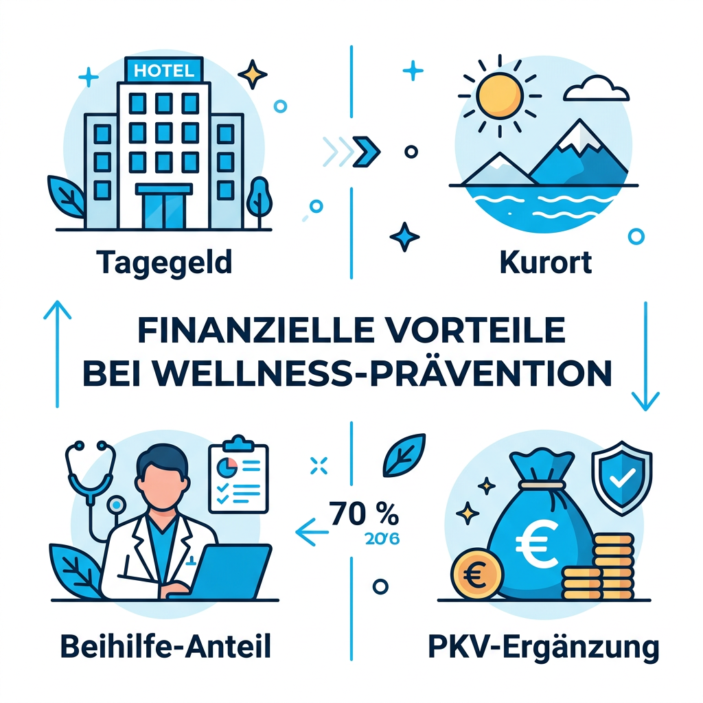 Infografik zu Zuschüssen für Vorsorgekuren bei Beamten
