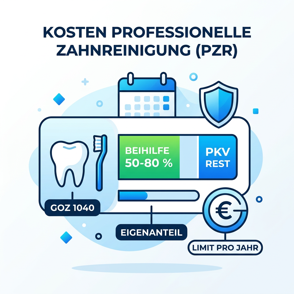 Infografik zur Kostenerstattung der Zahnreinigung