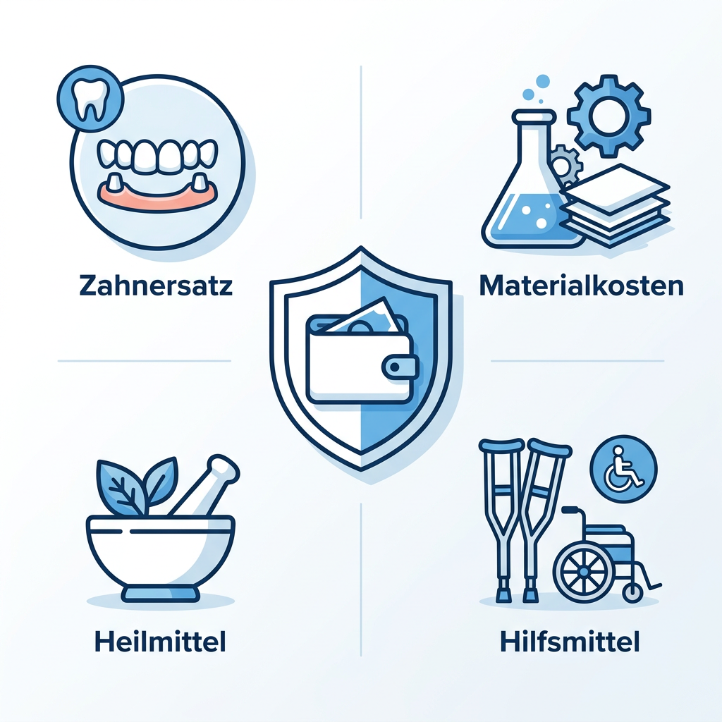Infografik über die Funktionsweise des Beihilfeergänzungstarifs zur Schließung von Versorgungslücken