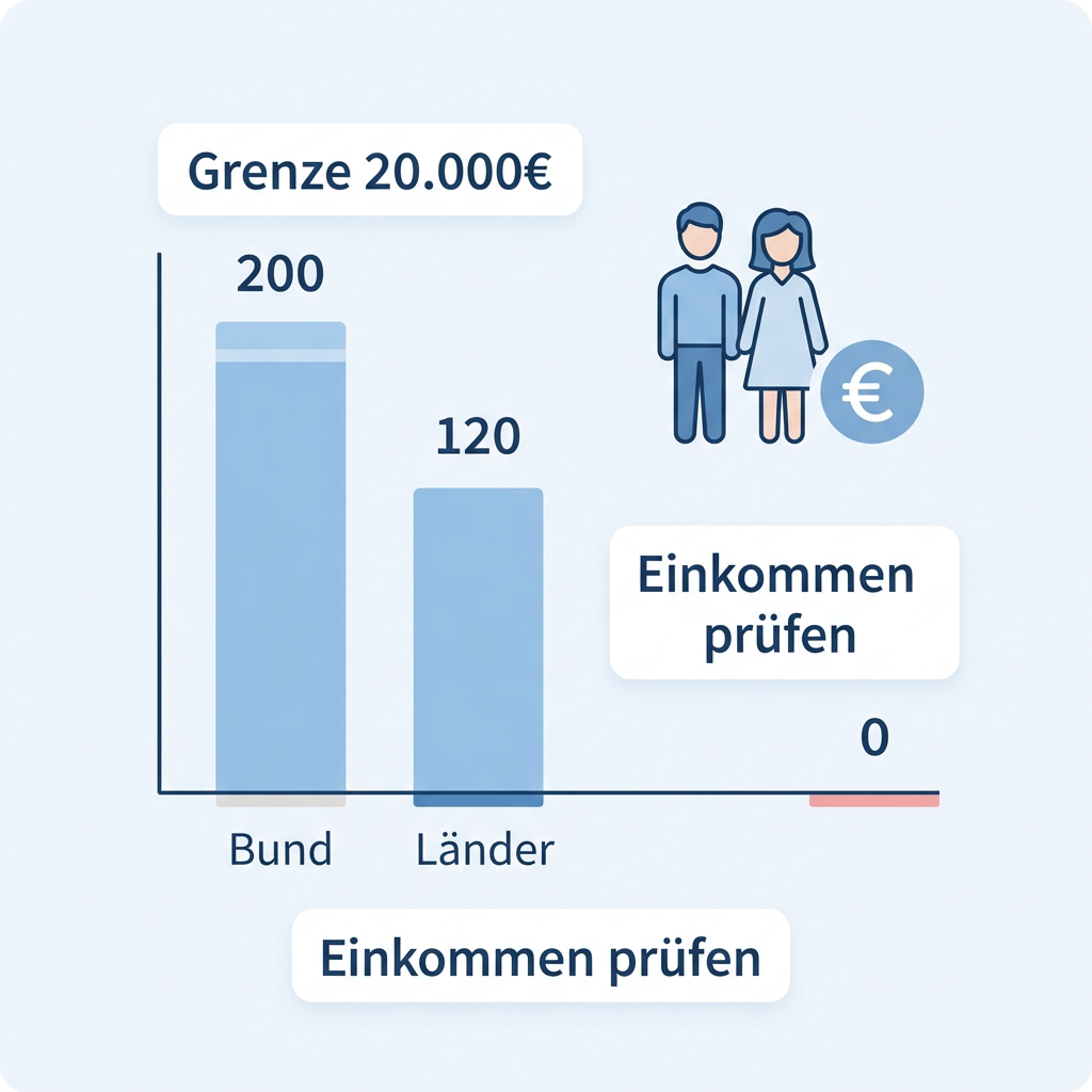 Übersicht der Einkommensgrenzen für beihilfeberechtigte Partner