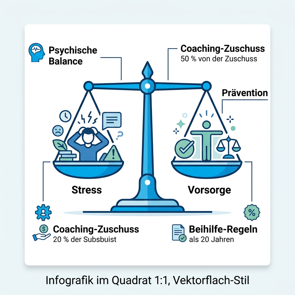 Infografik über Präventionsangebote für psychische Gesundheit im öffentlichen Dienst