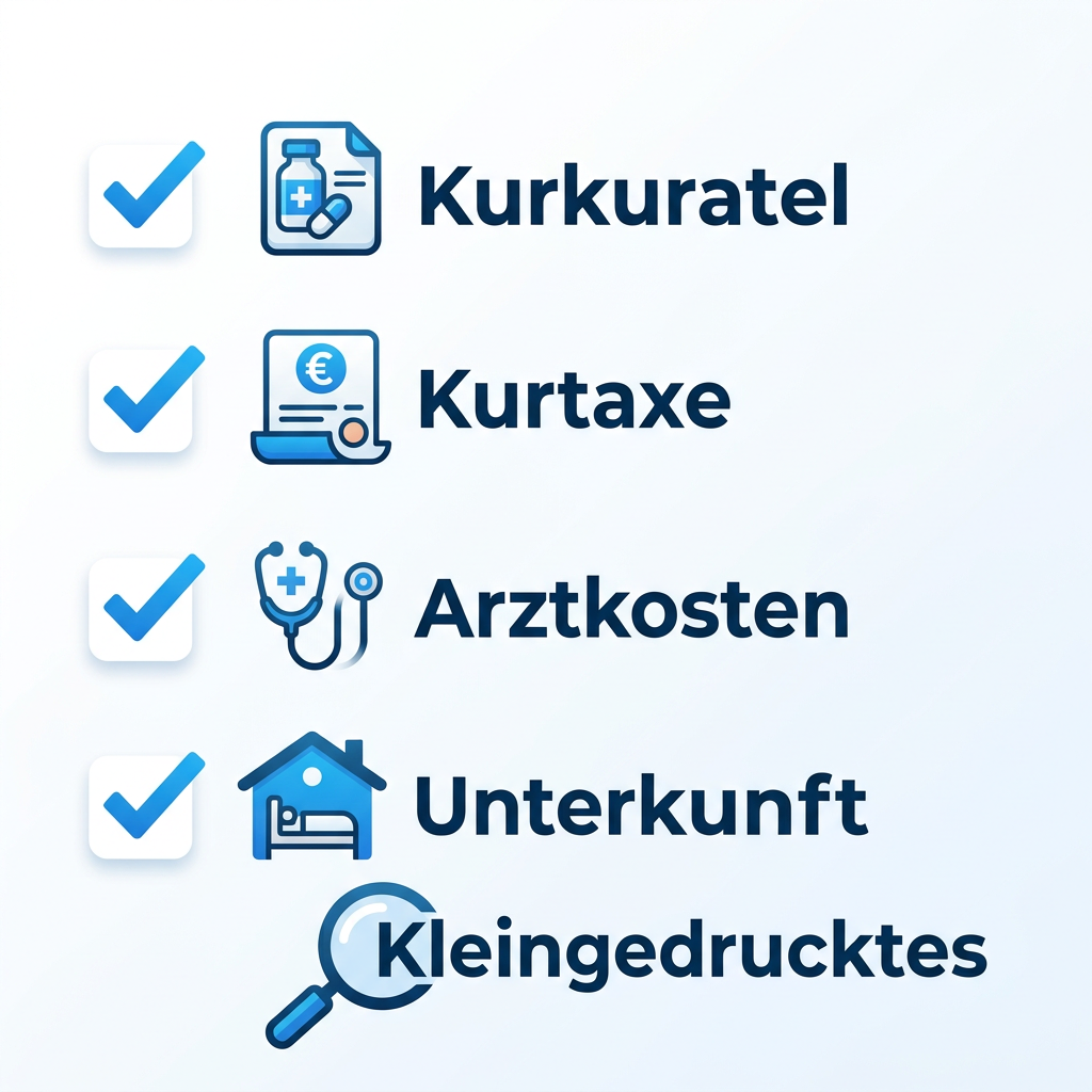Infografik zu den Bestandteilen einer Kur-Abrechnung für Beamte