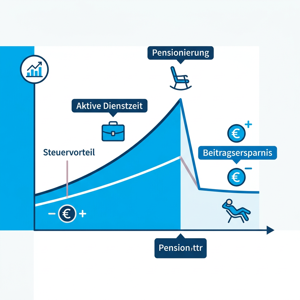 Infografik zum Beitragsverlauf mit Entlastungstarif Infografik zum Beitragsverlauf mit Entlastungstarif