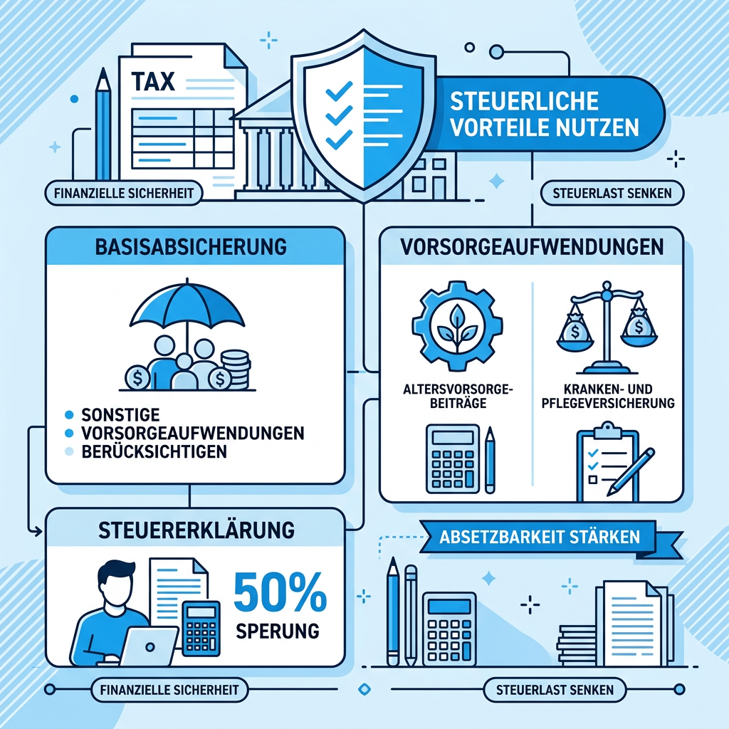 Infografik über die steuerliche Absetzbarkeit von PKV-Beiträgen für Beamte