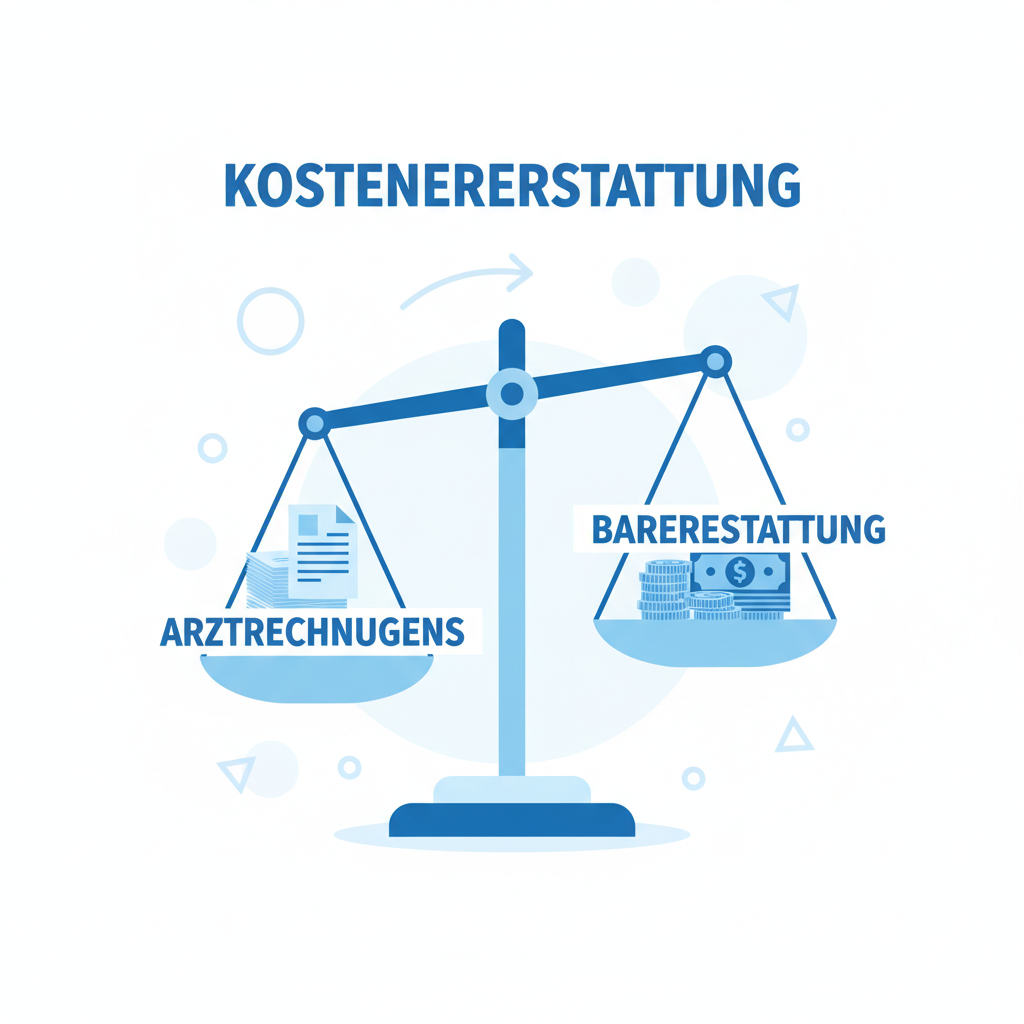 Infografik zum Vergleich von Rechnungen und Beitragsrückerstattung