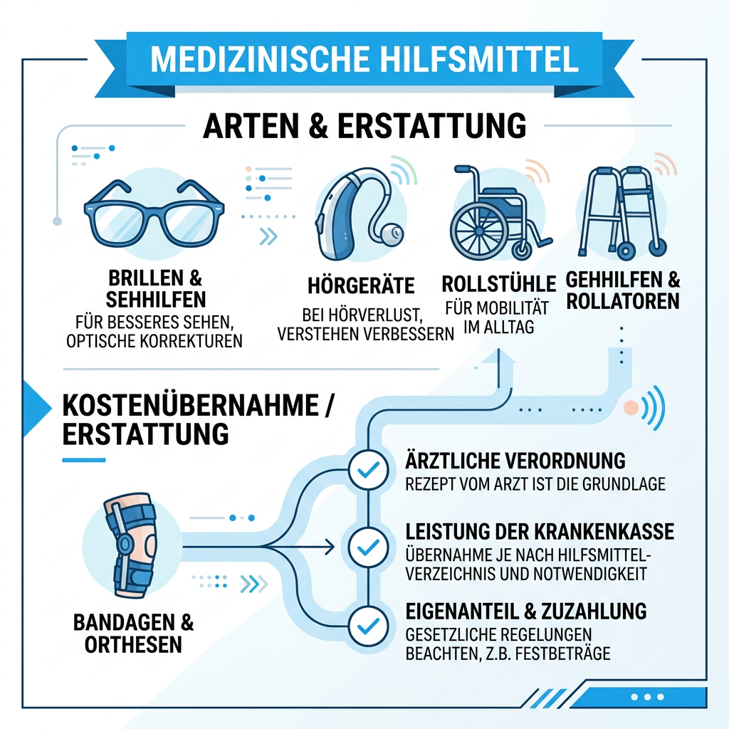 Infografik zu erstattungsfähigen Hilfsmitteln für Beamte Infografik zu erstattungsfähigen Hilfsmitteln für Beamte